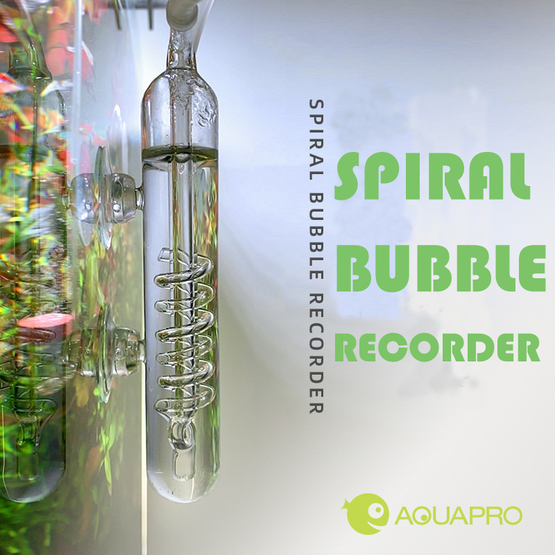 Planted Aquarium Ada - Aquarium Spiral Bubble Recorder Diffuser Counter