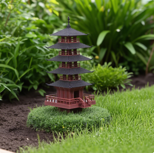Aquarium Planting - Garden Aquarium Bonsai Decor Mini Pagoda