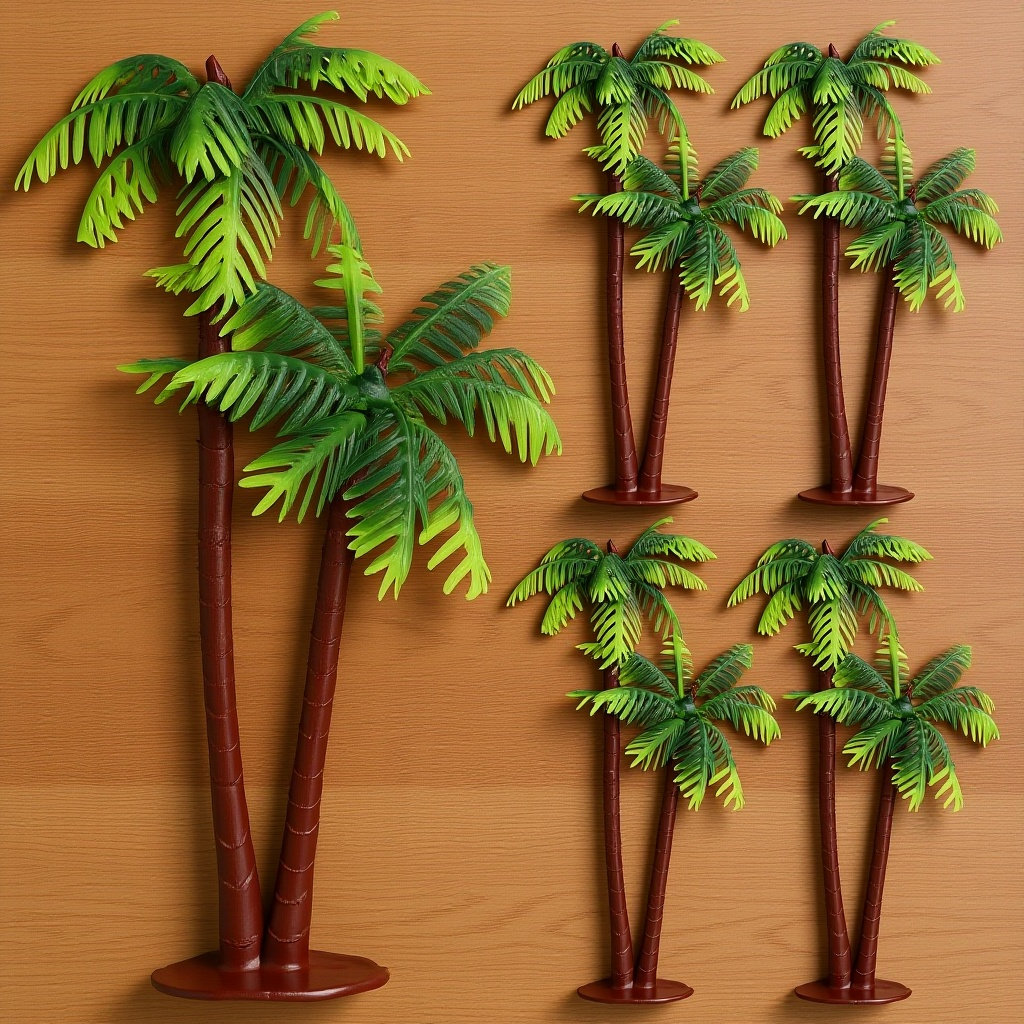 Aquarium Planted Tree - 5Pcs Lifelike Coconut Palm Tree Aquarium
