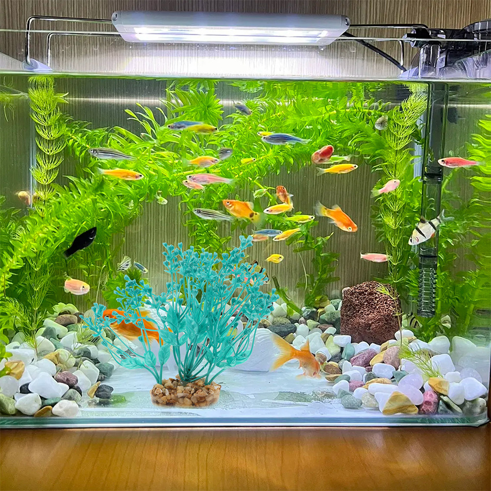 Aquarium Planted Setup - 2Pcs Lifelike Plastic Aquarium Grass Artificial