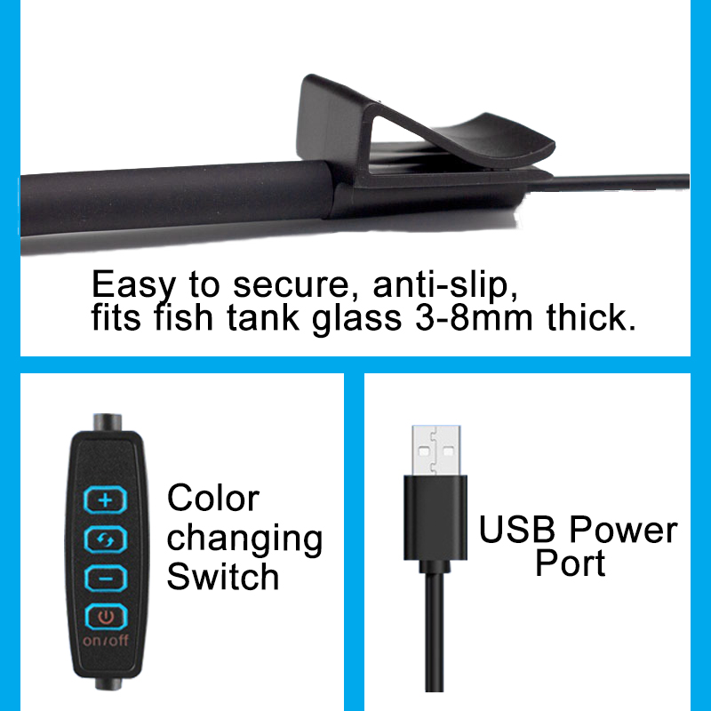 USB Aquarium LED Lamp Fish Tan - Aquarium Plant Iron 评论和价格