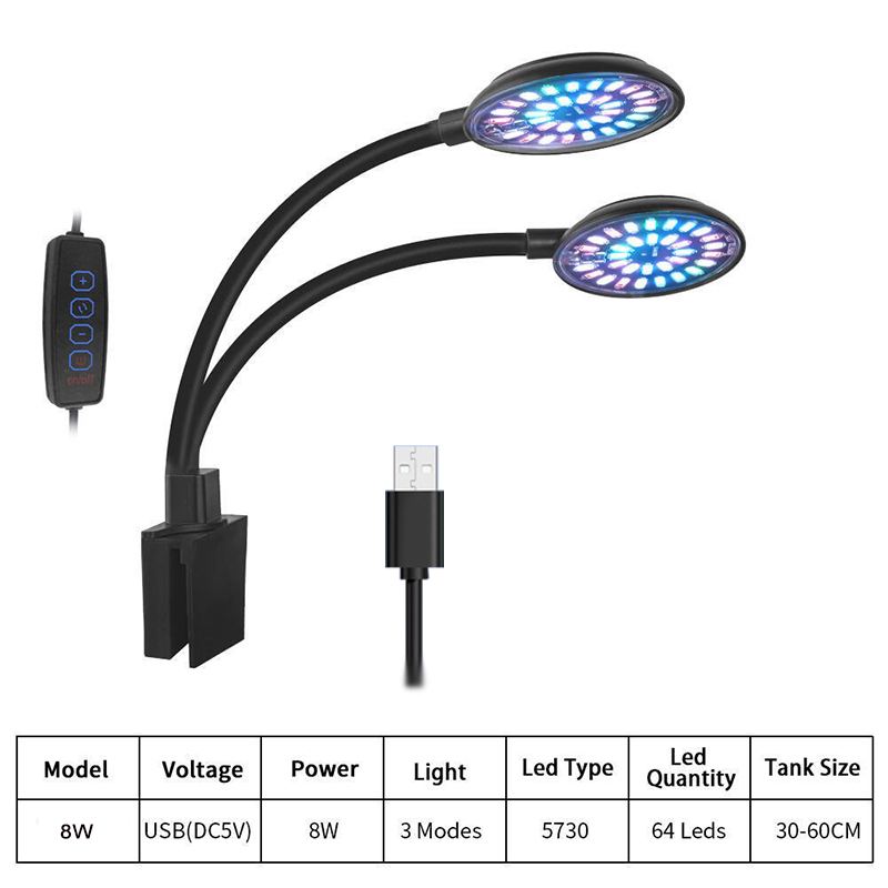 USB Aquarium LED Light Fish Ta - Aquarium Plant Light 评论和价格