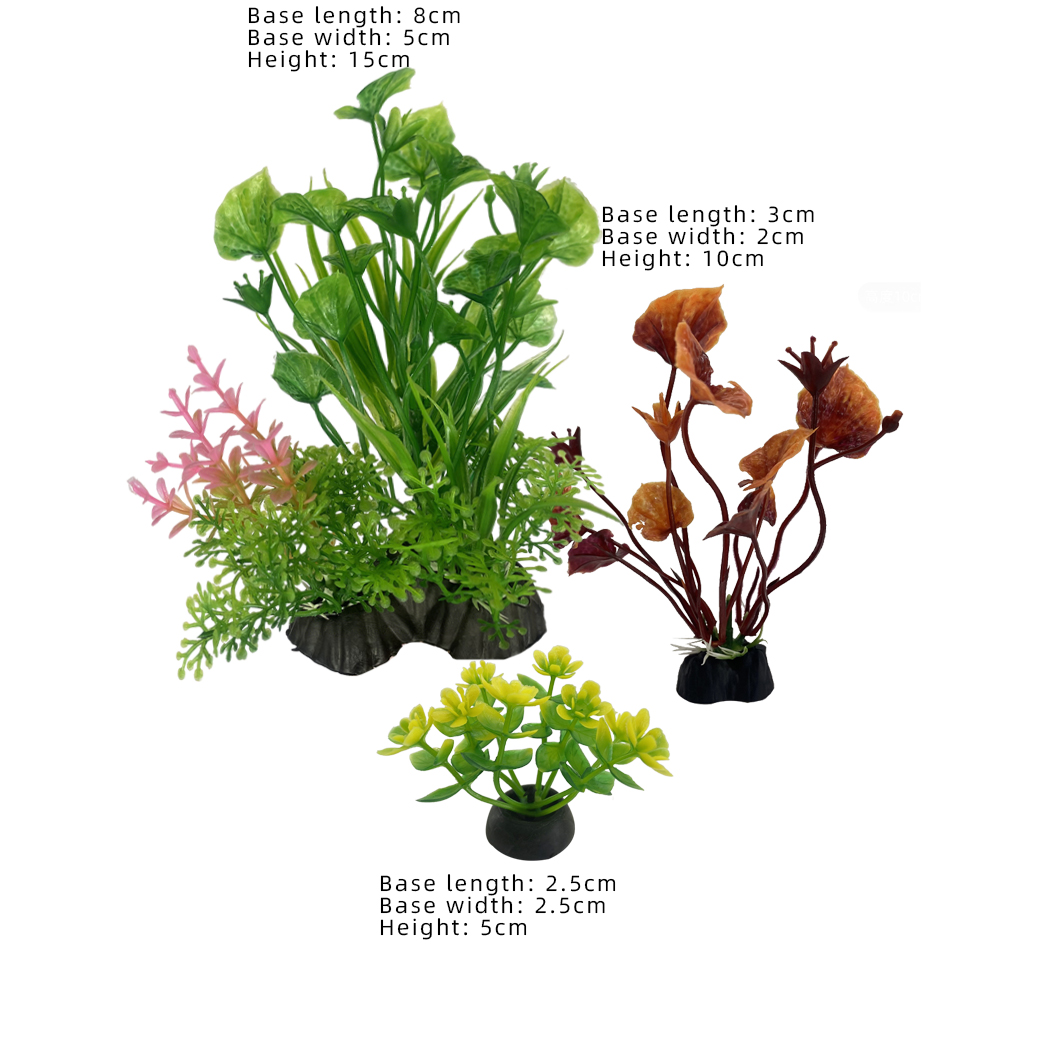 3Pcs Artificial Aquarium Plant - Aquarium Plant Yellowing 评论和价格