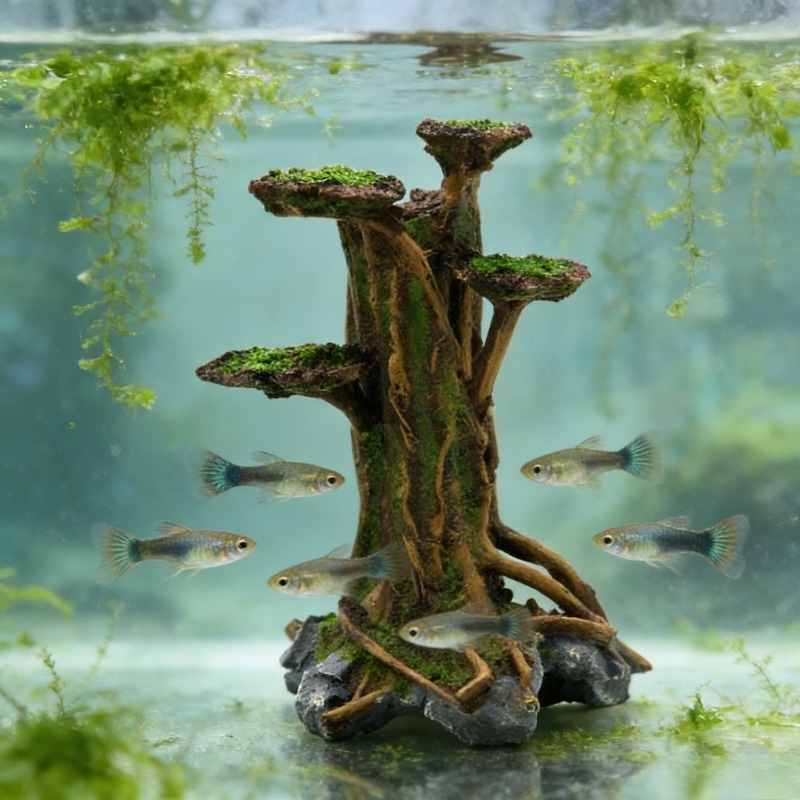 Artificial Moss Tree Driftwood - Aquarium Planted Tree 评论和价格