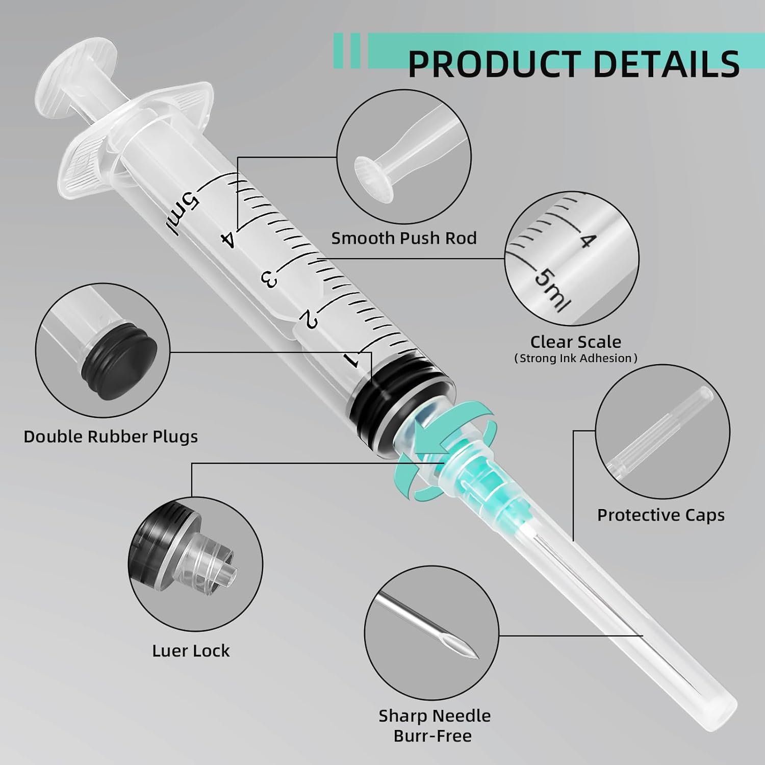 5ml Luer Lock Syringe, Suitabl - Aquarium Planting 评论和价格