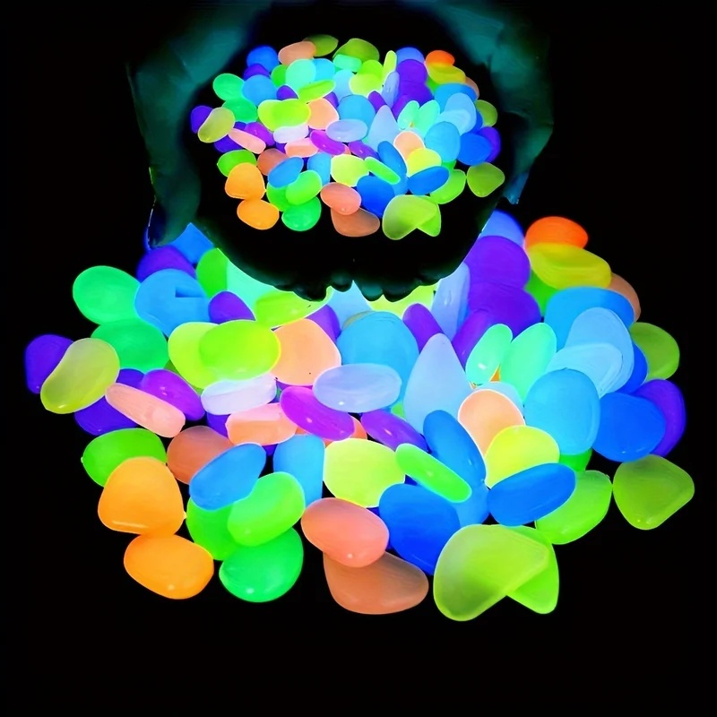 50-200pcs Glow in The Dark Peb - Aquarium Planting 评论和价格
