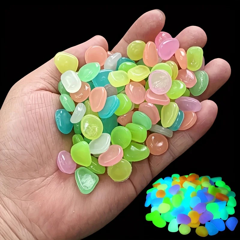 50-200pcs Glow in The Dark Peb - Aquarium Planting 评论和价格