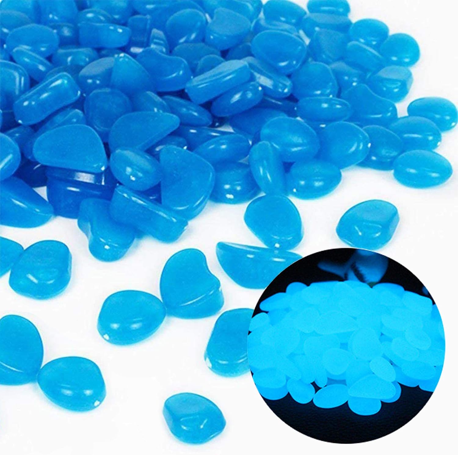 Fish Tank Rocks Glow Blue Pebb - Aquarium Planting 评论和价格
