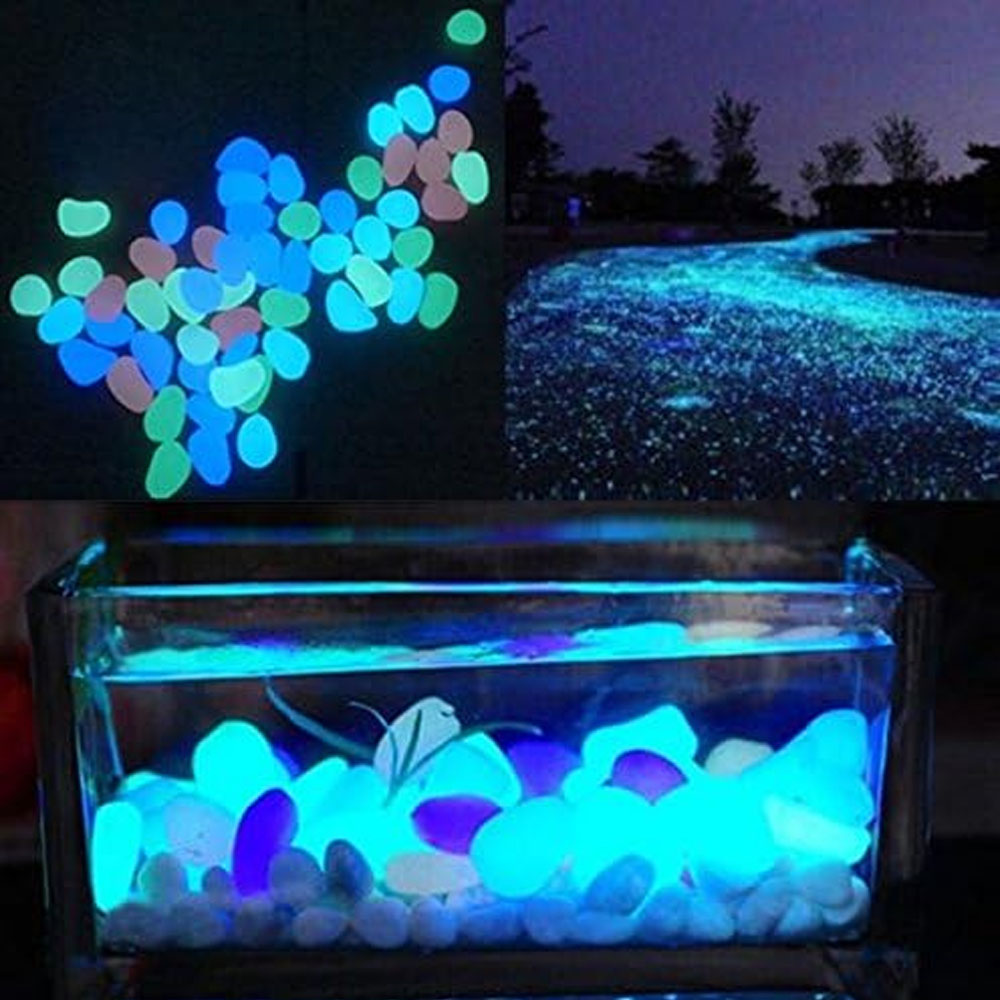 Fish Tank Rocks Glow Blue Pebb - Aquarium Planting 评论和价格