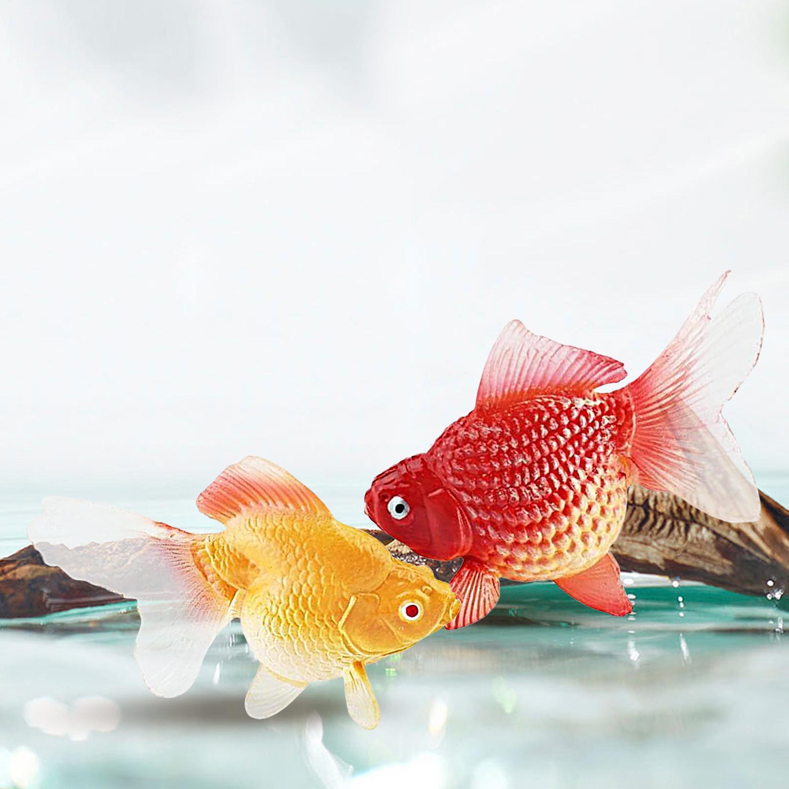 Fake Gold Fish 2Pcs/set Artifi - Aquarium Plant Yellowing 评论和价格