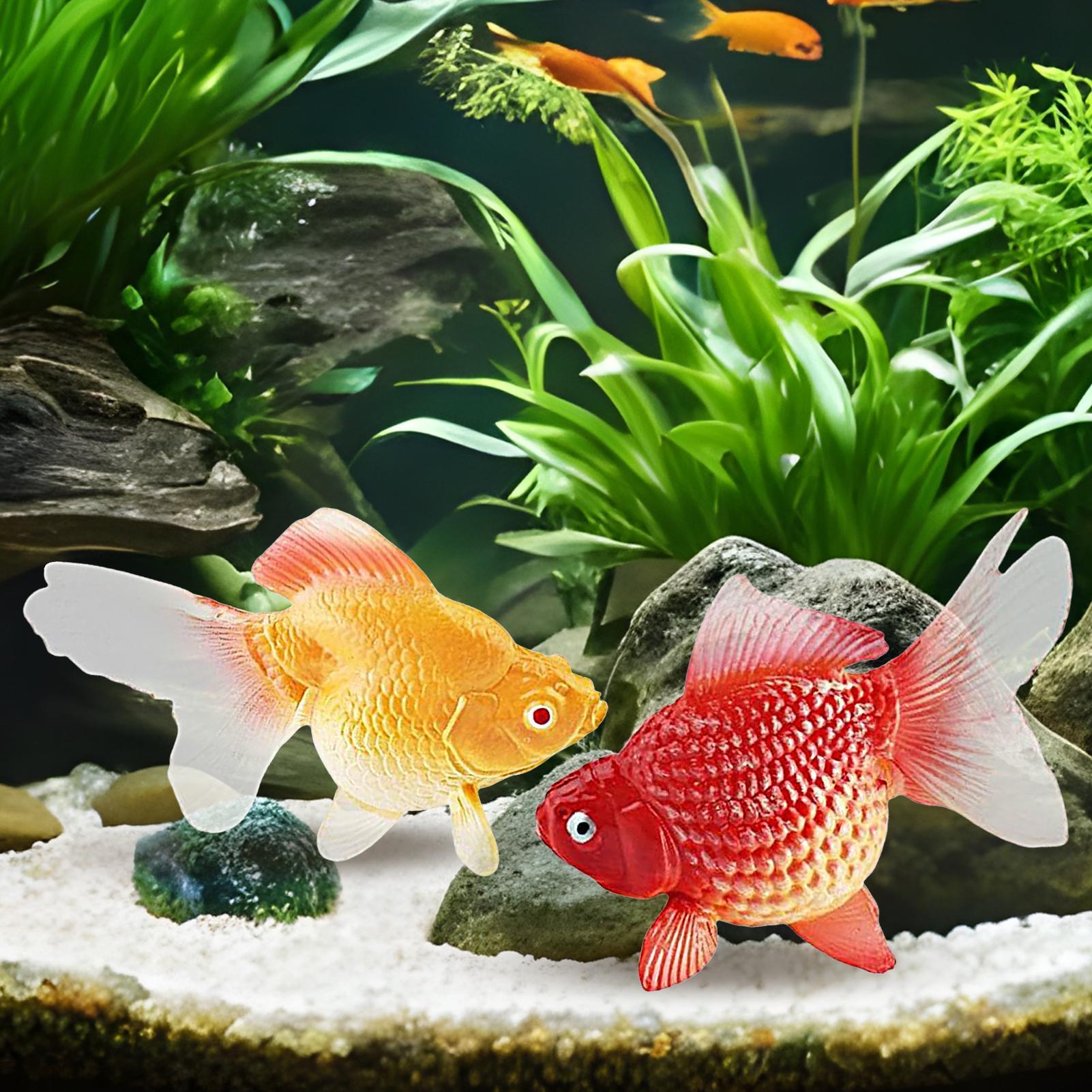 Fake Gold Fish 2Pcs/set Artifi - Aquarium Plant Yellowing 评论和价格