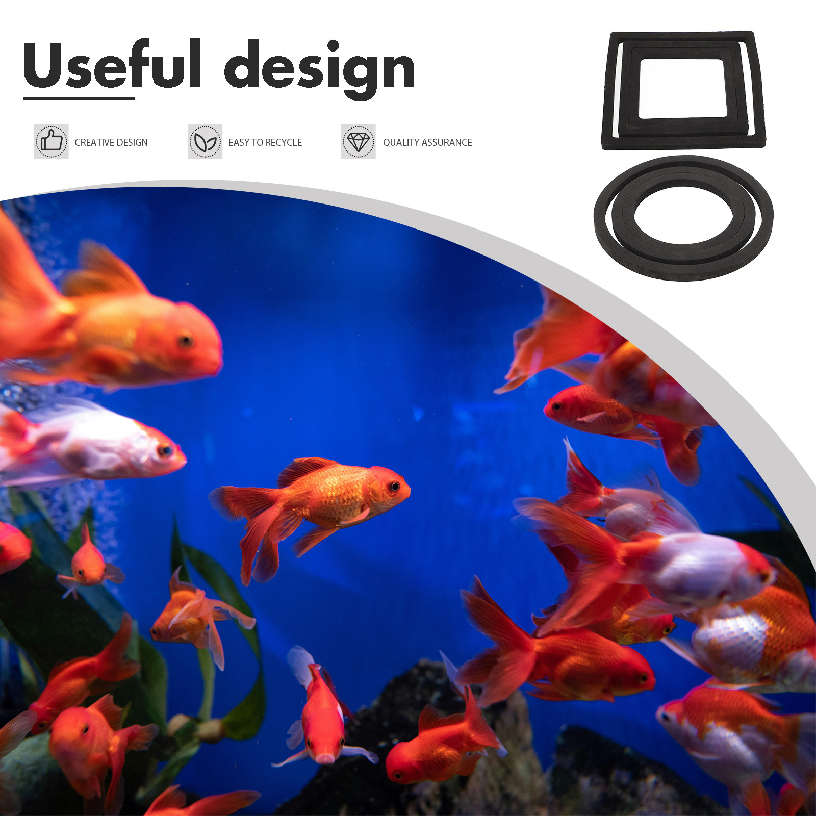 6Pcs Fish Feeding Rings Floati - Aquarium Planted Setup 评论和价格