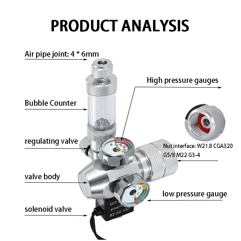 New DIY Aquarium CO2 Regulator - Planted Aquarium Accessories 评论和价格